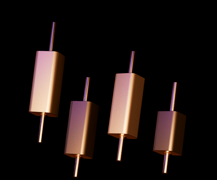 Abstract layered trading tile